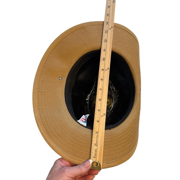 HENSCHEL Hatquarters USA safari hat tan canvas outdoor fedora style size LARGE